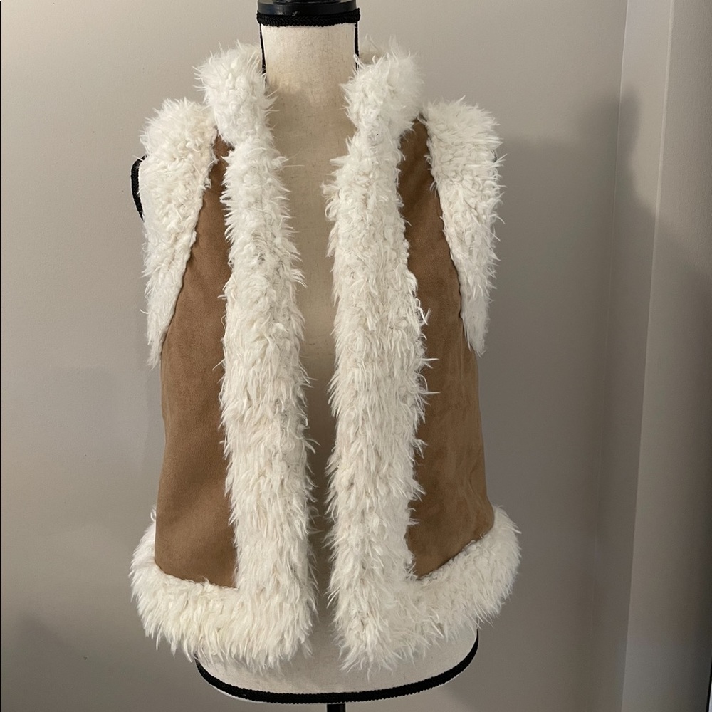 Old Navy Faux Suede & Fur Vest